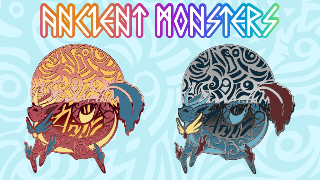 Ancient Monster Hard Enamel Pins