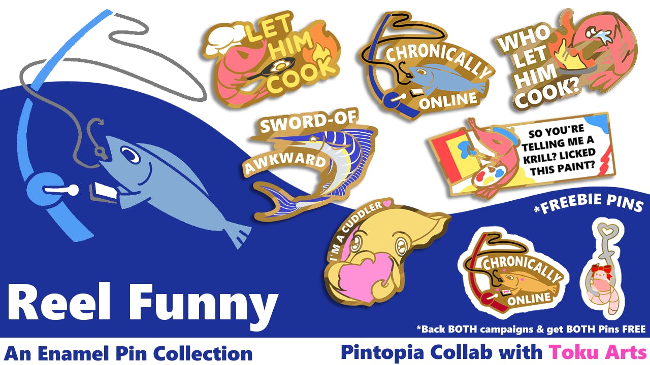 Preorder Reel Funny: An Enamel Pin Collection on BackerKit