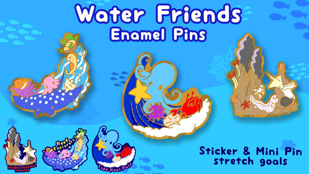 Water Friends Enamel Pins