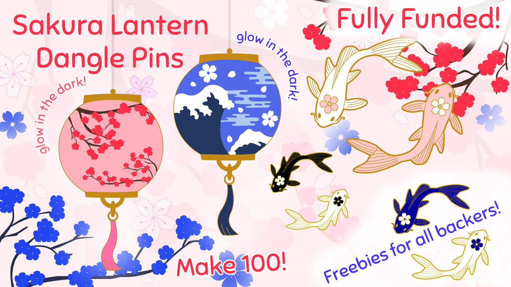 Make 100 Sakura Lantern Dangle Pins!