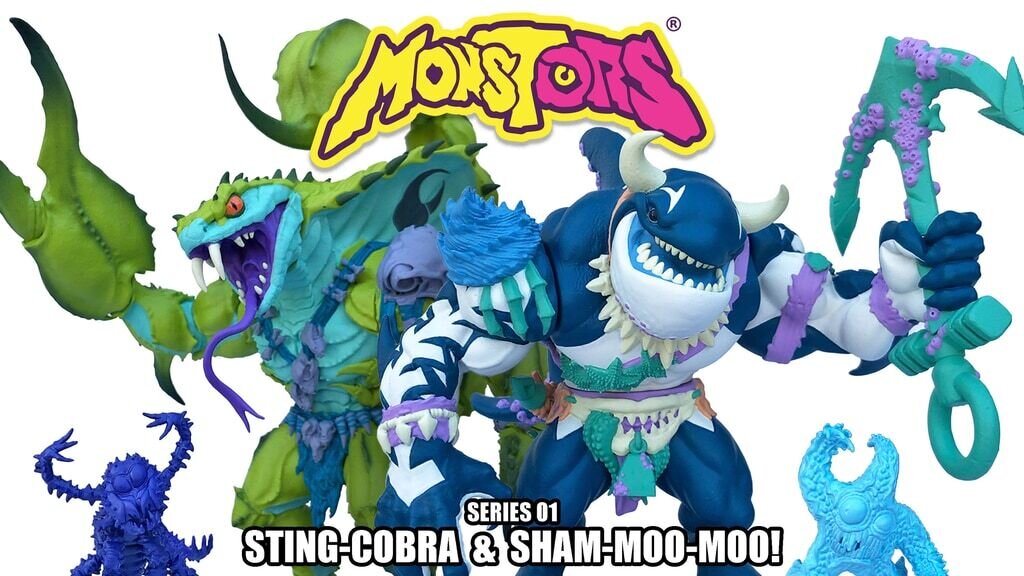 MONSTORS : Sham-Moo-Moo & Sting-Cobra Action Figures