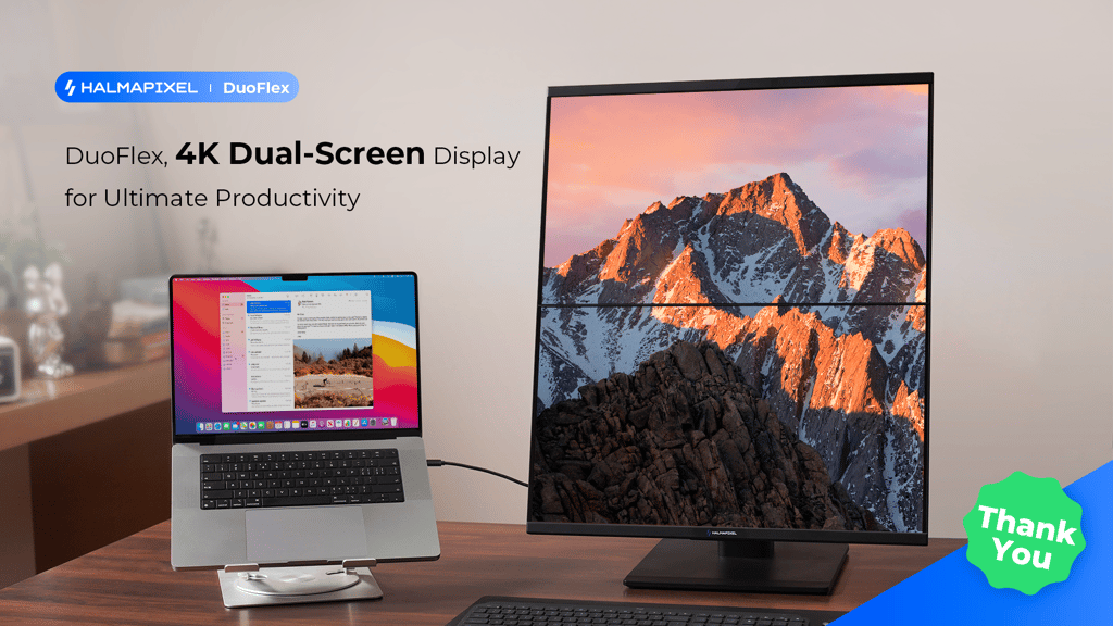 DuoFlex, 4K Dual-Screen Display for Ultimate Productivity