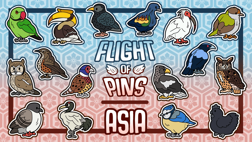 Flight of Pins : Asia Enamel Pins