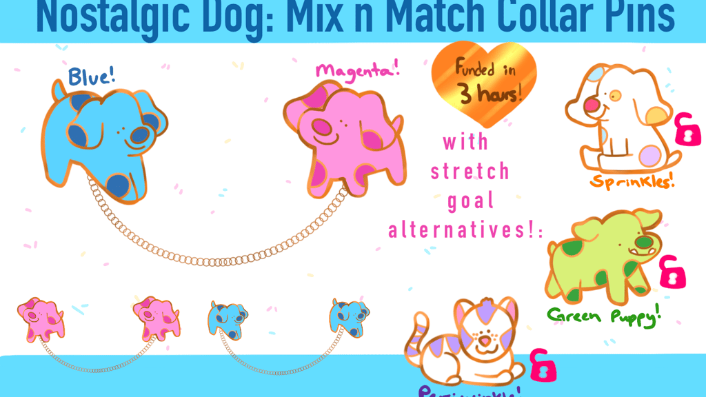 Nostalgic Dog: Mix n Match Collar Pins!