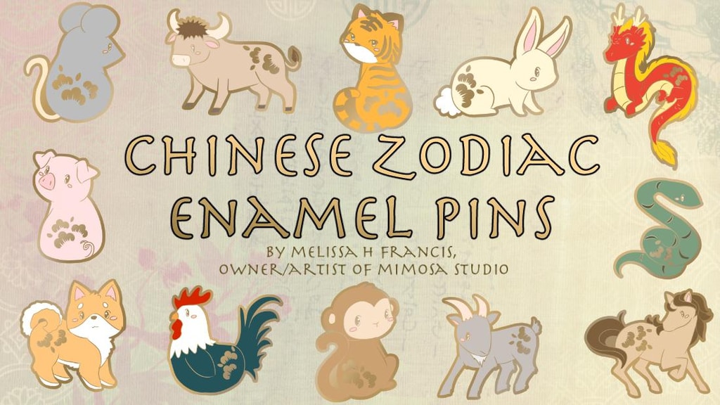 Chinese Zodiac Enamel Pins