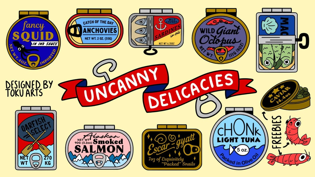 Uncanny Delicacies: An Enamel Pinned Fish Collection