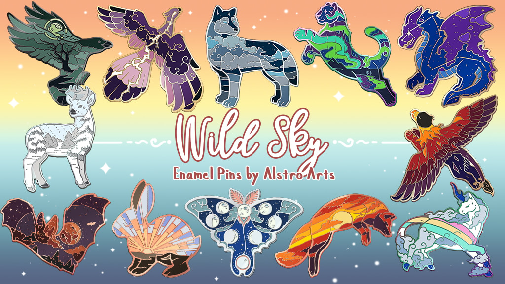 Wild Sky Enamel Pins