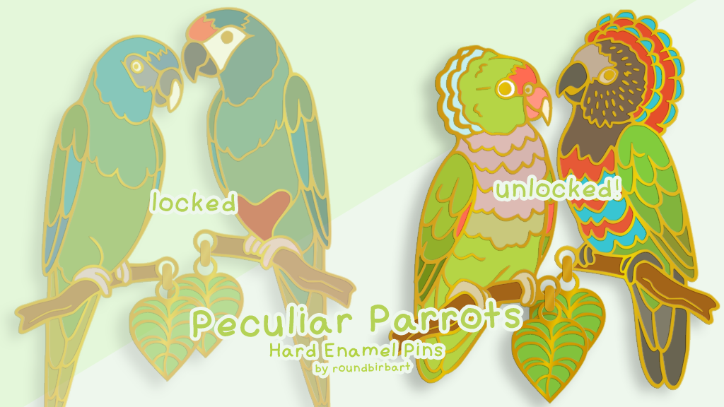 Peculiar Parrots: Hard Enamel Pin Collection | Part 1