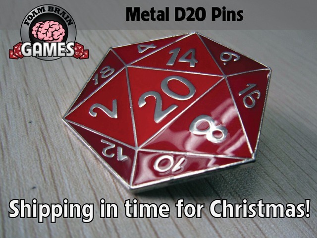 Foam Brain Metal D20 Pins