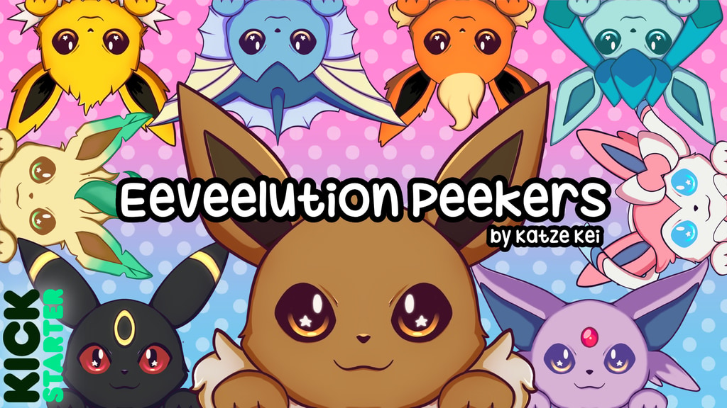 Eeveelution Peeker Stickers