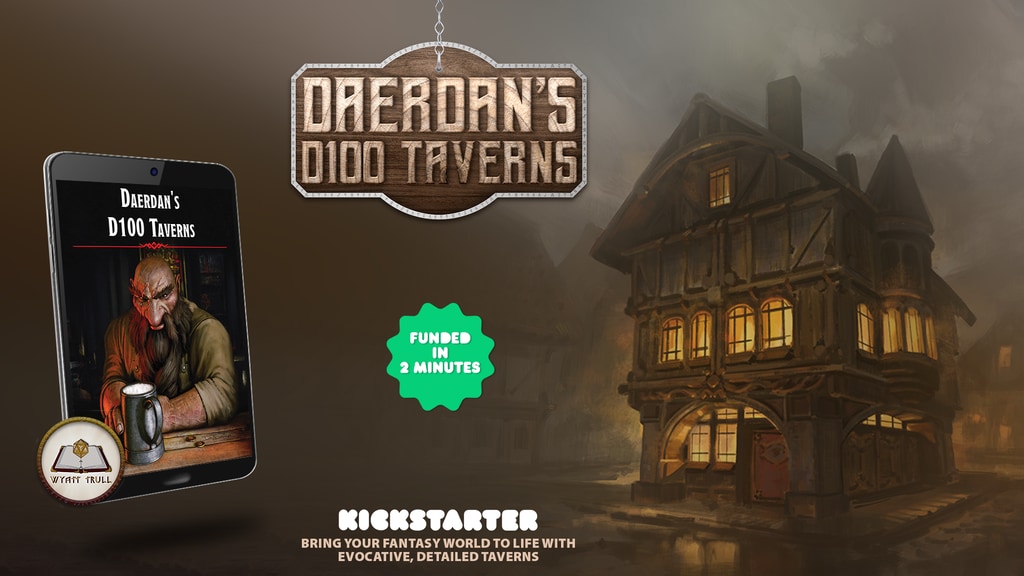 Daerdan's d100 Taverns: D&D 5e, Pathfinder & Fantasy TTRPGS