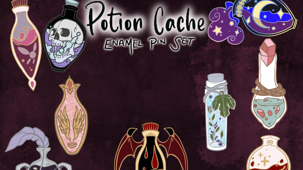 Potion Cache - Enamel pin set