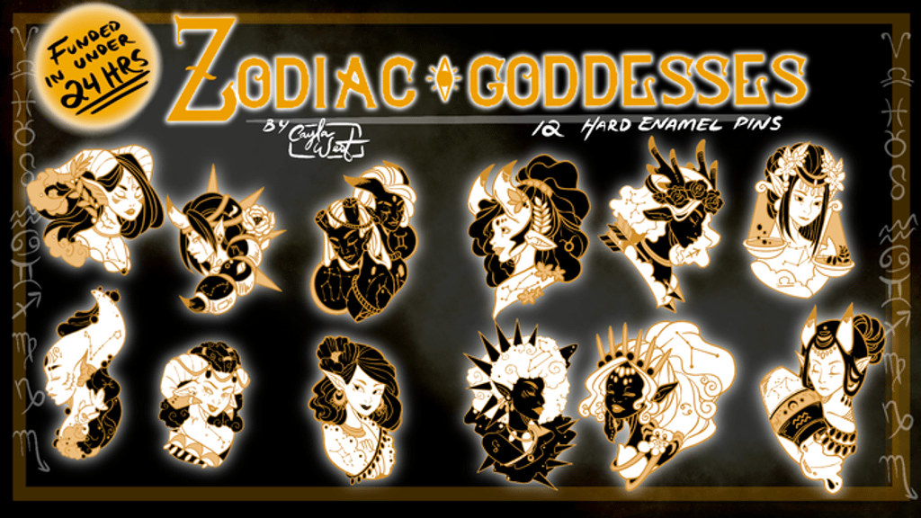 Zodiac Goddesses - Enamel Pins