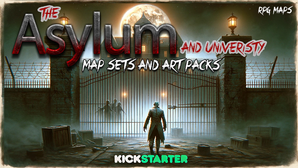 The modern Asylum complete map + postapocalyptic art set