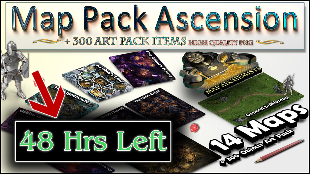 RPG Map Pack and Art Pack 14 Maps + 300+ arts :The Ascension