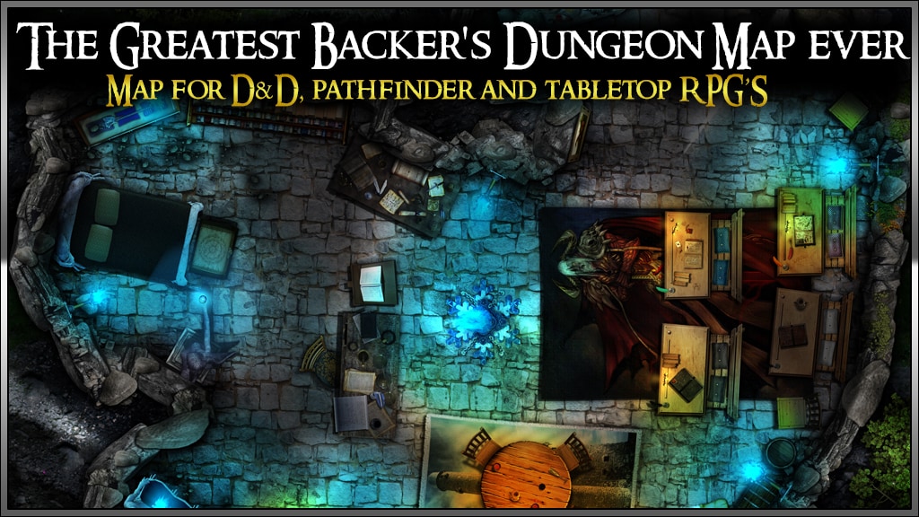 RPG The Greatest Dungeon Map ever,size =number of backers