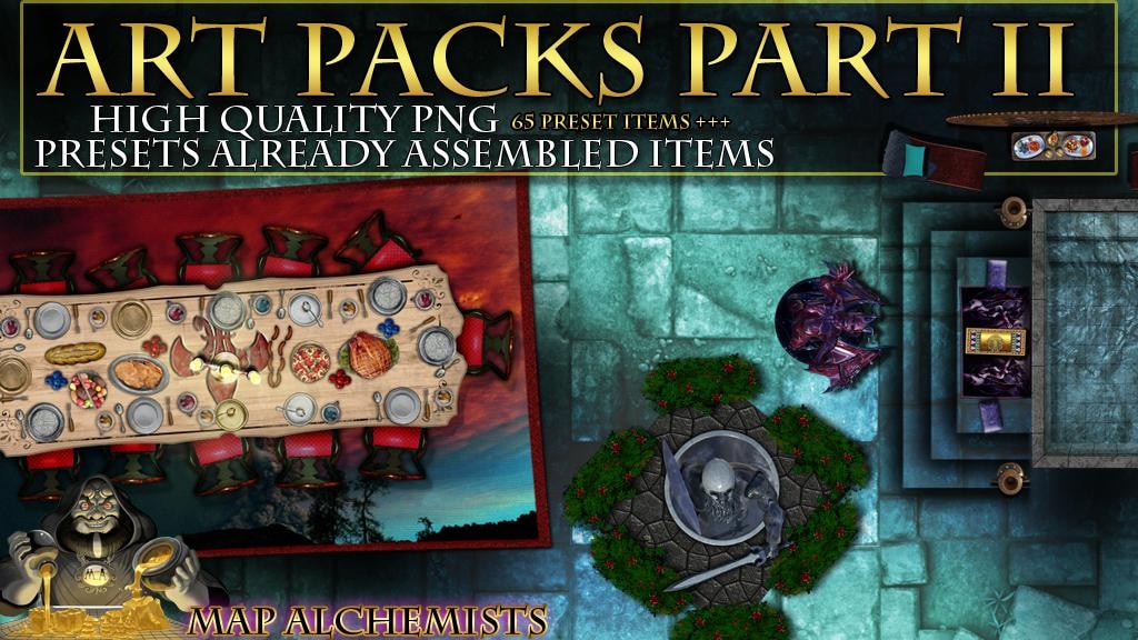 Game Master's fantasy art Kits top down objects