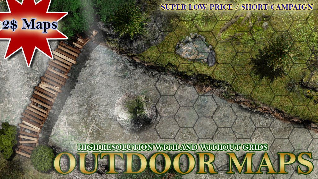 Outdoor RPG Battle and adventure maps 2$ each