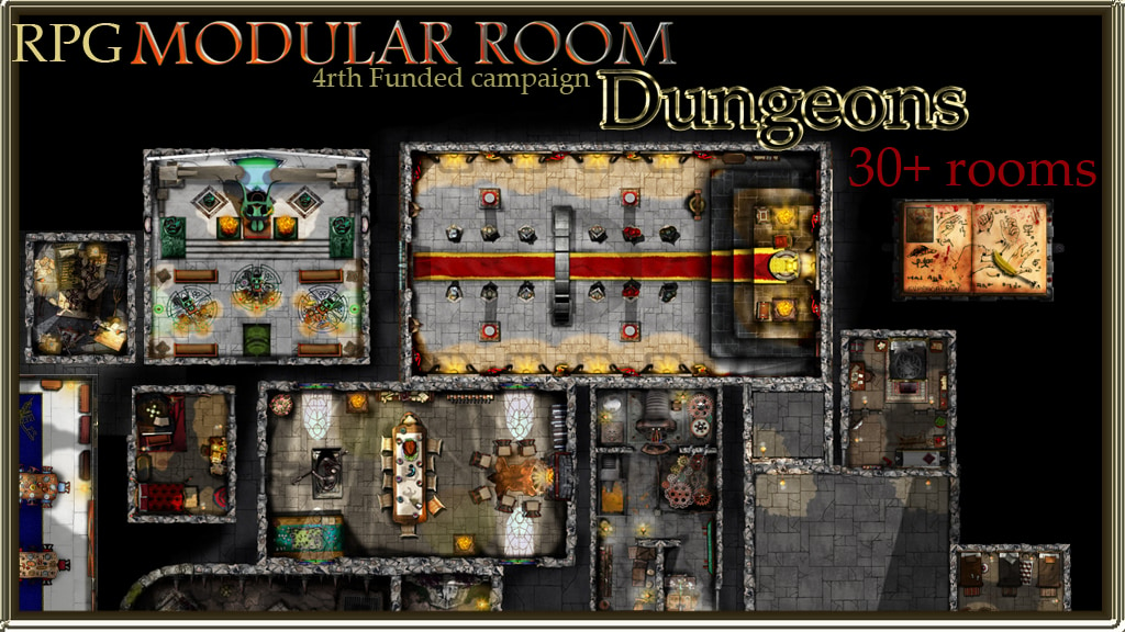 RPG Modular Dungeon Rooms Huge sets