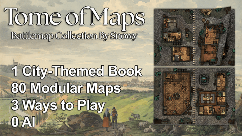 Tome Of Maps: City Battlemap Book for your TTRPG Games!