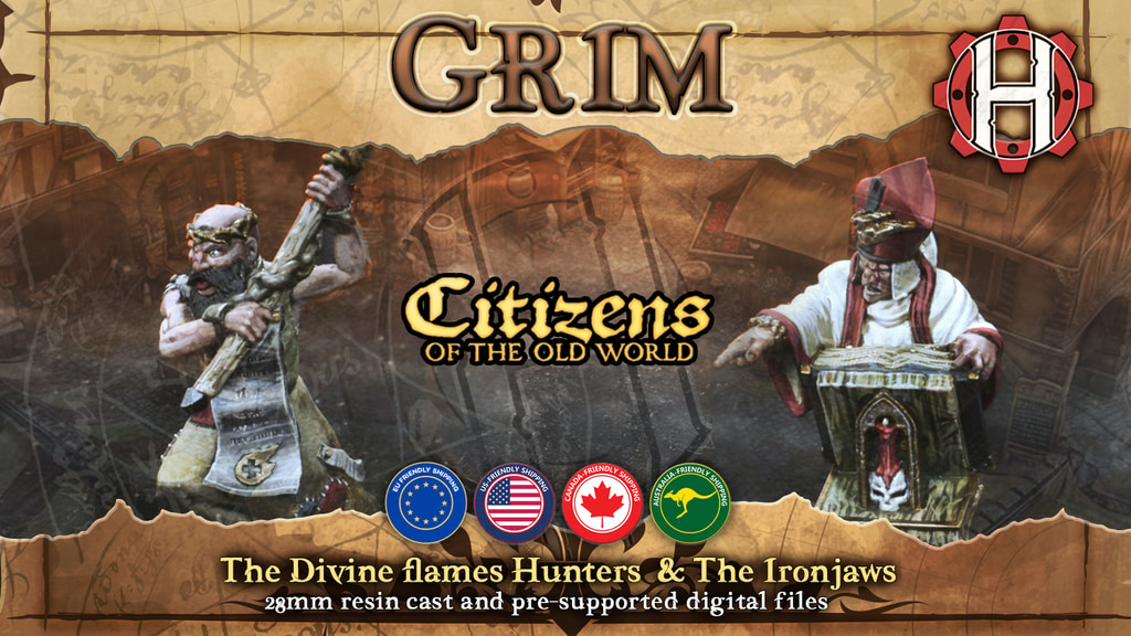 Heresylab - "Grim" Citizens of the Old World I Resin and STL