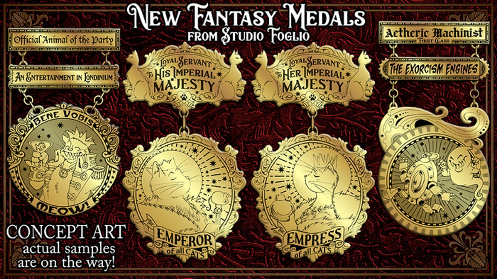 Cat Royalty! Fantastical Costume Medals from Studio Foglio!