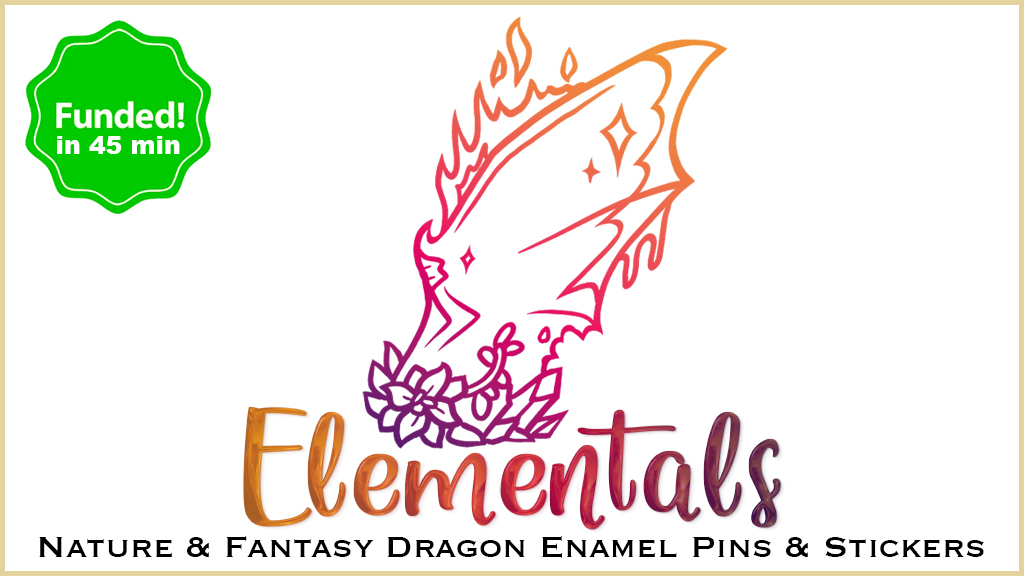 Elementals: Nature & Fantasy Dragon Enamel Pins & Stickers