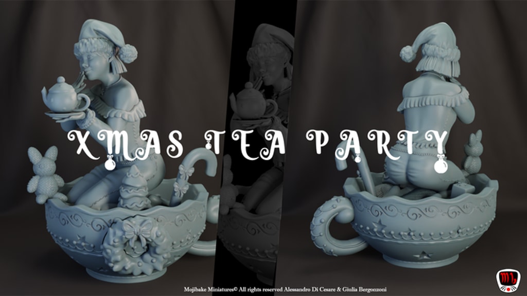 Xmas Tea Party | Christmas 3D STL Figure For Tea Lovers!