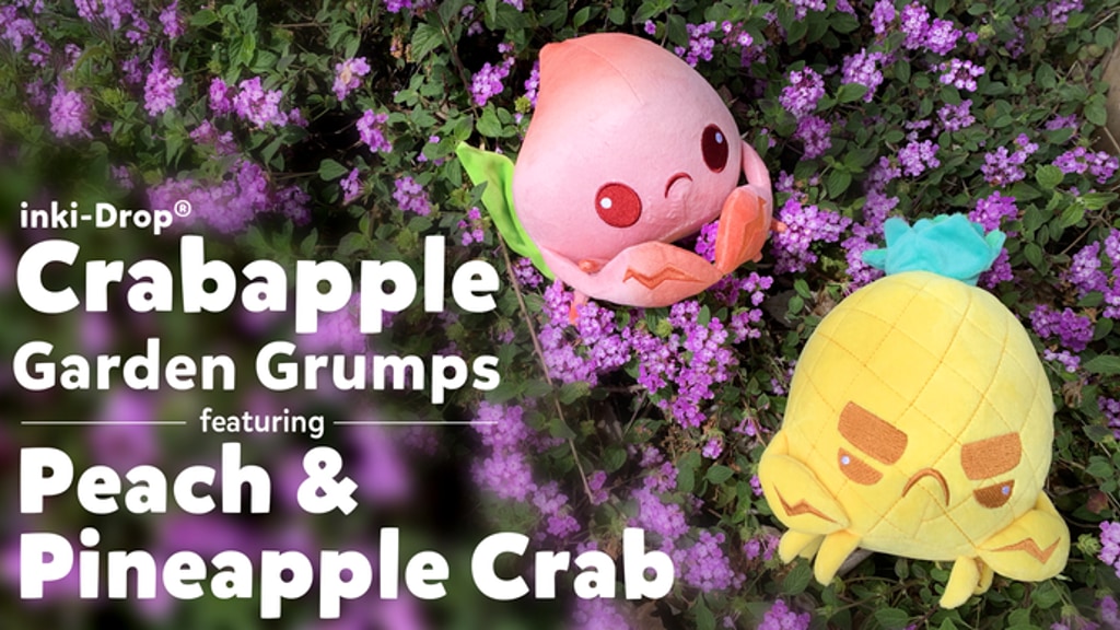 Garden Grumps: Cute Peach and Pineapple Crab Plush Toys