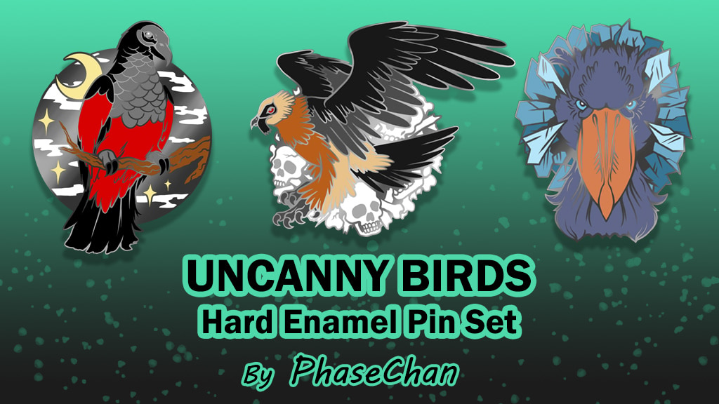 Uncanny Birds Enamel Pin Badge Set