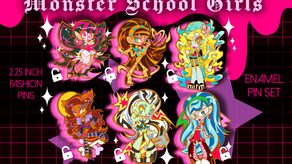 Monster Girls Enamel Pin Collection