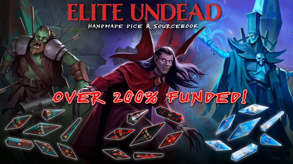 Elite Undead Handmade Dice Set & Sourcebook