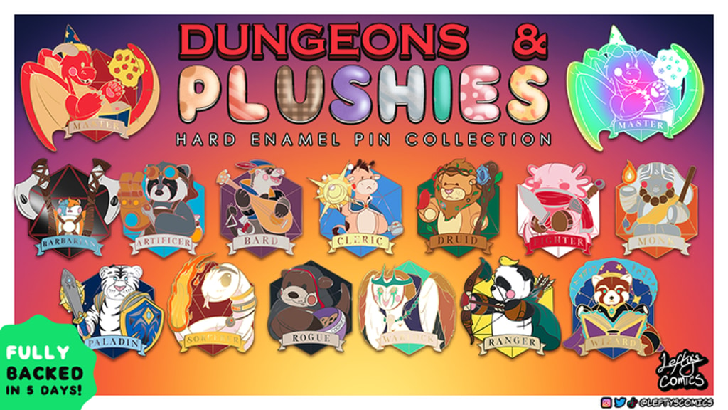 Dungeons & Plushies Hard Enamel Pins Vol. 1