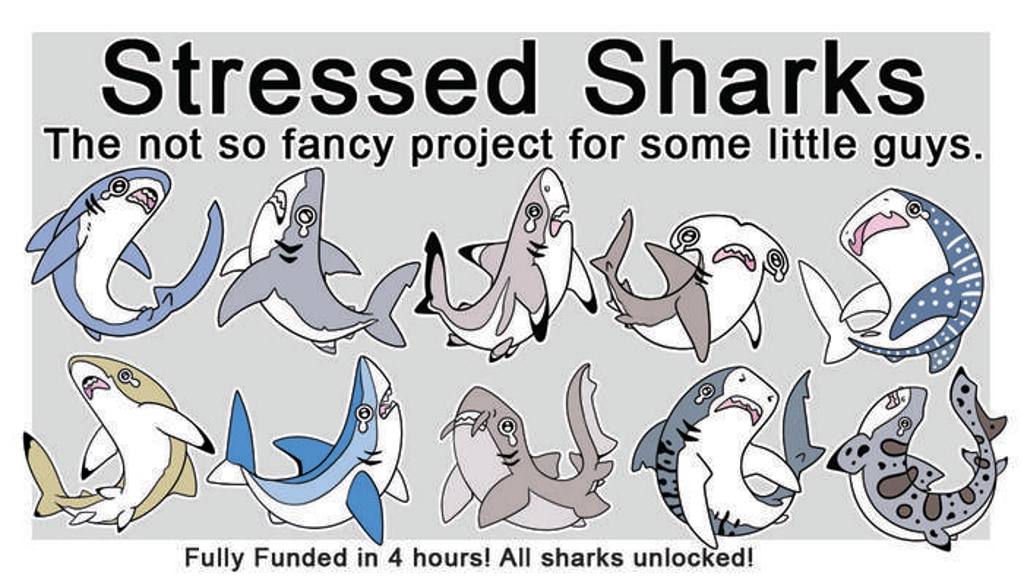 Stressed Sharks - Enamel pin collection