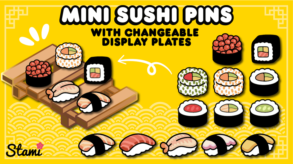 Mini Sushi Enamel Pin Collection