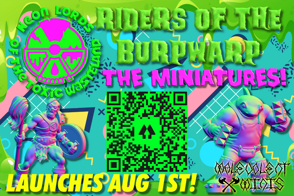 Neon Lords of the Toxic Wasteland Burpwarp Minis
