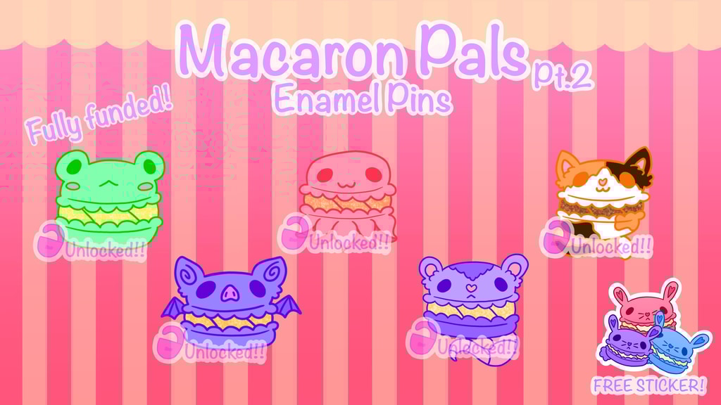 Macaron Pals pt.2 Enamel Pin Series