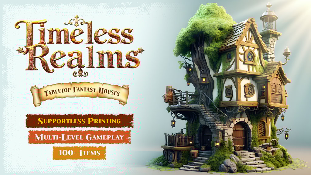 Timeless Realms: Fantasy Houses for Tabletop Terrain
