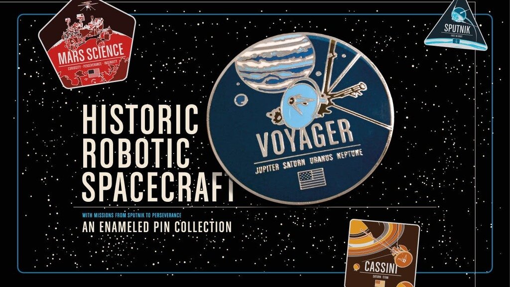 Historic Robotic Spacecraft Enamel Pin Set