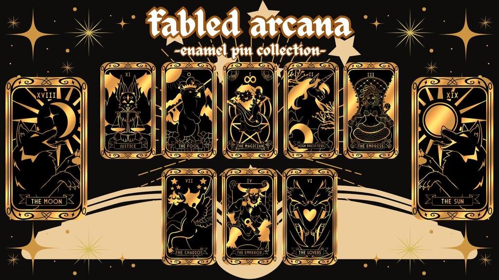 Fabled Arcana: Mythical Creatures x Tarot Enamel Pins
