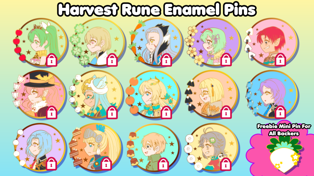 Harvest Rune XL Enamel Pins