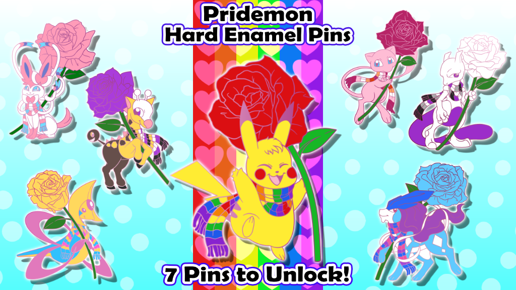 Pridemon: LGBT Pride Hard Enamel Pins