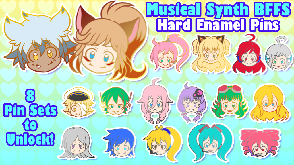 Musical Synth BFFs - Hard Enamel Pins