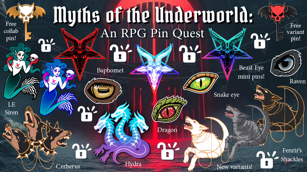🗝 Myths of the Underworld: An RPG Pin Quest!