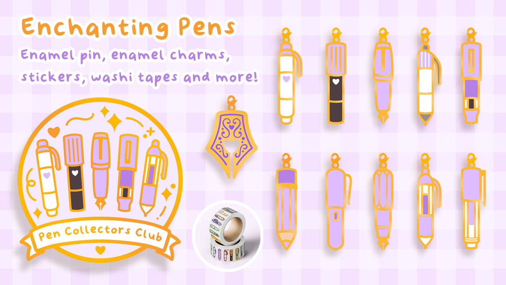 Enchanting Pens: Enamel Pin, Charms and Stationery Treasures