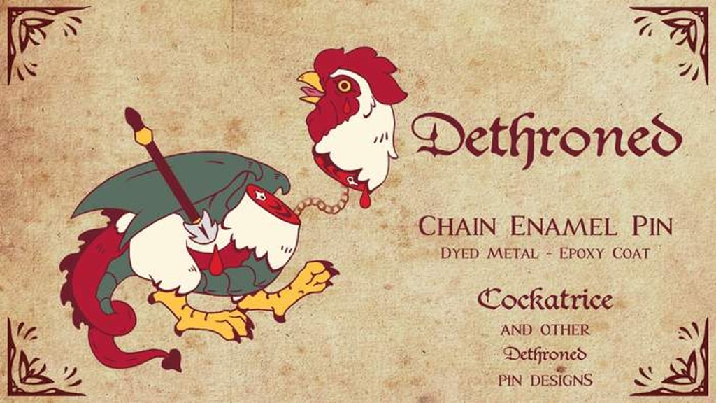 [Make 100] Dethroned; enamel pin set with chain