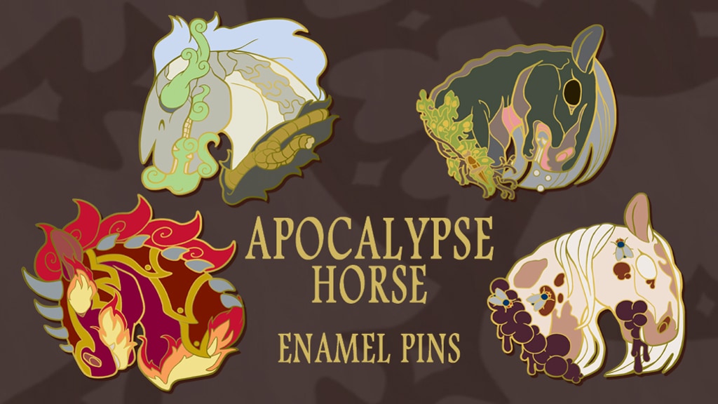 Apocalypse Horse Enamel Pins
