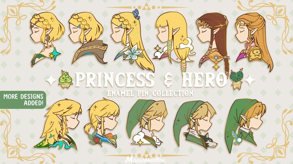 Princess & Hero Enamel Pins