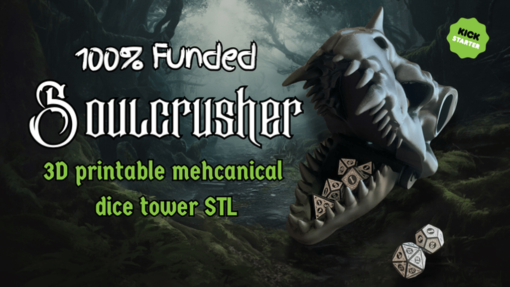 Soulcrusher: Self Reloading 3D Printable STL Dice Tower Dnd