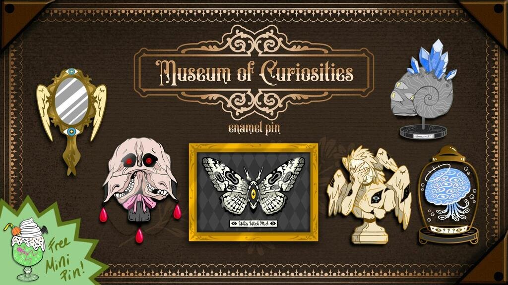 Museum of Curiosities | Strange Curio Themed Enamel Pin Set